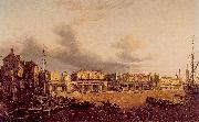 Paul, John View of Old London Bridge as it was in 1747 oil painting on canvas
